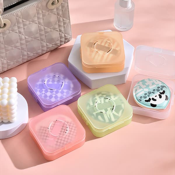 1st box Kosmetisk Puff Makeup Sponge Powder Puff Torkhållare Light green