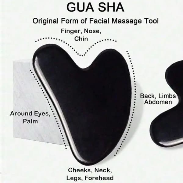 Silikone Ansigtsisrullemåtte Ansigtsmassager & Gua Sha Rulle Black 1