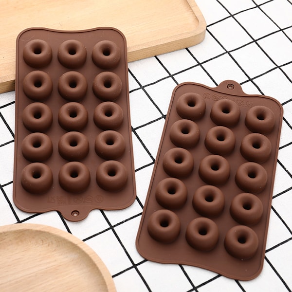 3D Donut Silikon Gummy Form 15 Hulrum Donut Ring Maker Form Ki