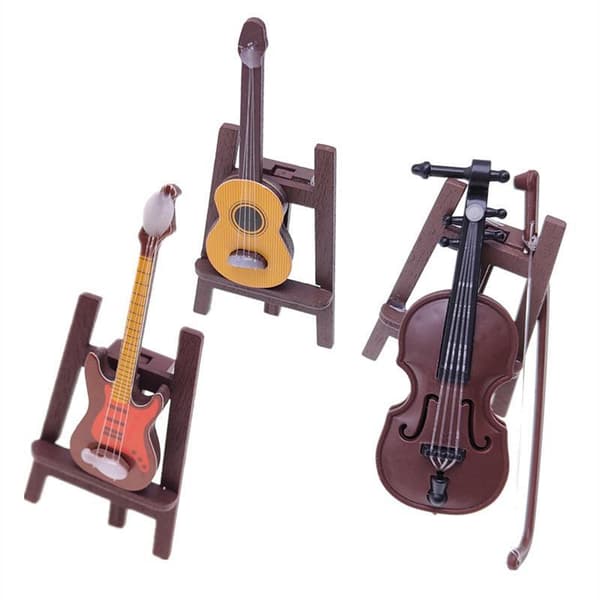 Mini musikinstrumentmodeller realistiske detaljer perfekte til gør-det-selv A2