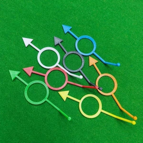 5 stk. Pool Billard Hjælp Træning Sigteguide Kugleposition Markør Yellow 5PCS
