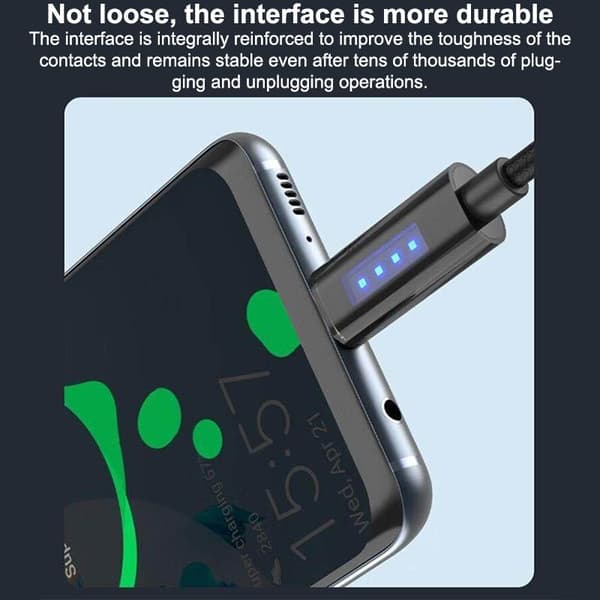 120W 6A Superrask Ladekabel USB Datakabel Strøm Hurtiglading 2M