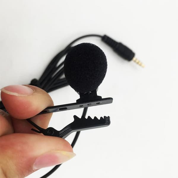 3,5 mm Jack Lavalier Tie Clip Föreläsningsmikrofoner Mini o Mic för
