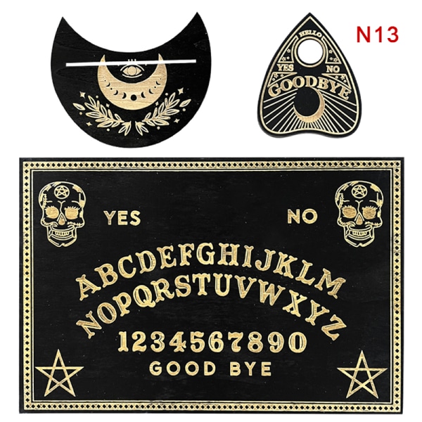 Wooden Divination Pendel Board Gravert Magic Board Ouija 13