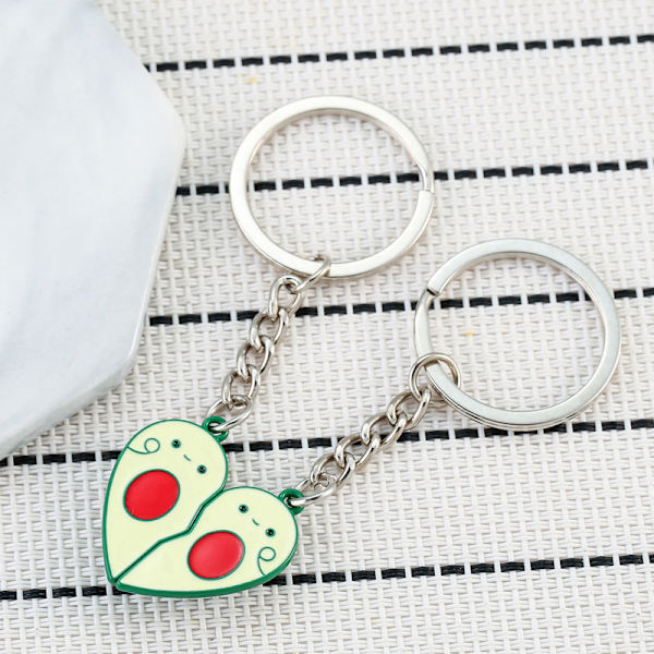 Sarjakuva Avocado Couple Paras ystävä Magneettinen avaimenperä Pariskunta Bac 1pair