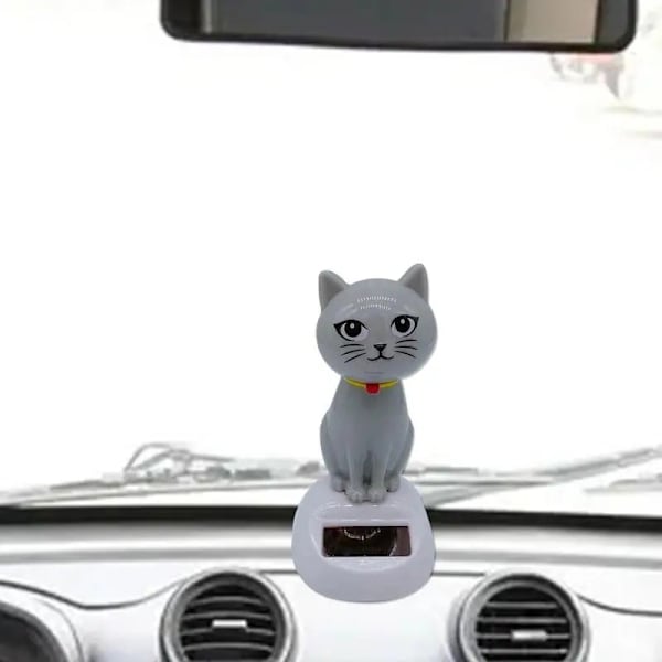 Solar Dancing Toy e Cat Solcelledrevet Swinging Cat Dashboard Eller A