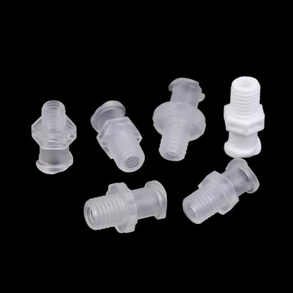 Luer-gjenge 1/4-28UNF M6 M5 Adapter PP Plast Luftventil Rør C A2