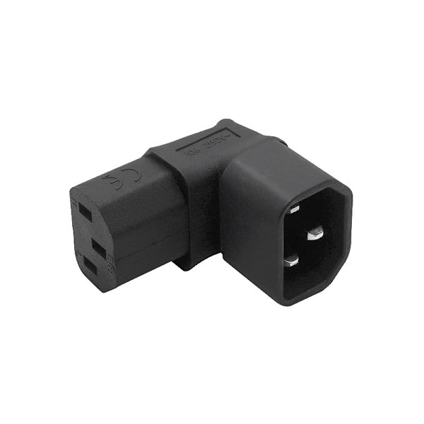 10A 3Pin IEC-stik nede OP 90 vinklet IEC 320 C14 han til C1 A3