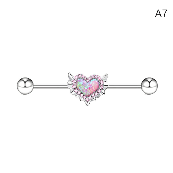 1 st Sweet Heart-formad navel Ringar Nipple Rings Lip Nails A7