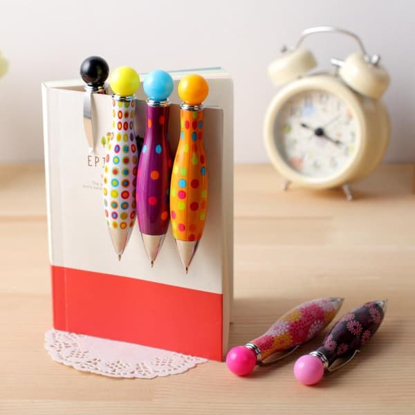 Kort Minibowlingformad Penna Elegant Prickigt Blomtryckt Boho St A4