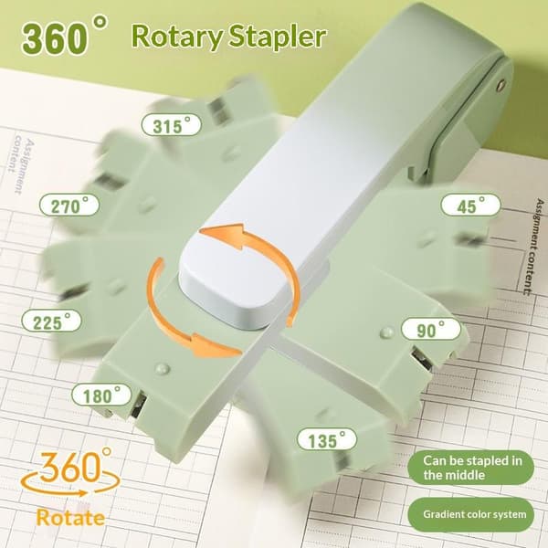 360 roterende stiftemaskin kraftig kompatibel stifter enkelt lange Silver
