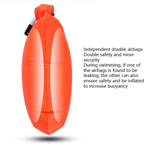 20L uppblåsbar öppen simboj Float Vattentät Air Dry Bag Orange