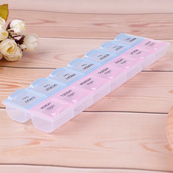 1 st 7-dagars Pill Box Medicine Tablett Dispenser Organizer Weekly S