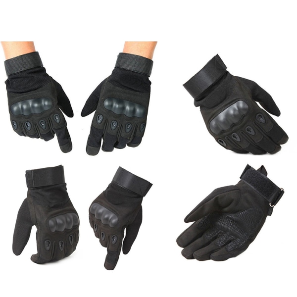 Menn Full Finger Tactical Touch Gloves Army Military Riding Cyc Black