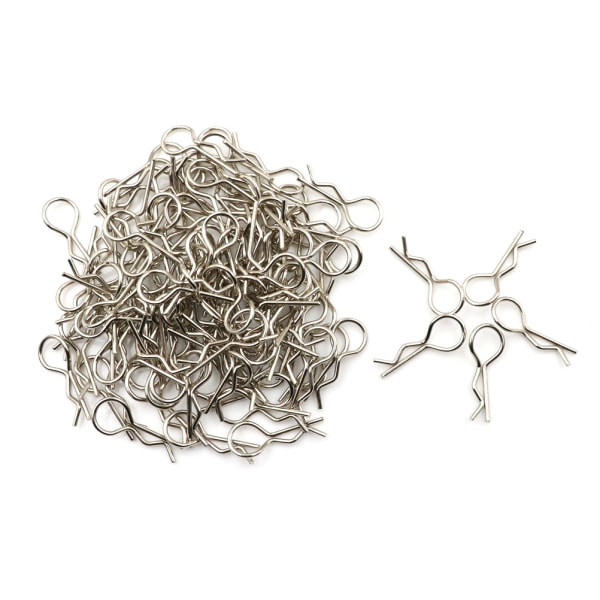 100 stk kroppsklips i rustfritt stål Pinskall for 1/10 1/16 RC HS