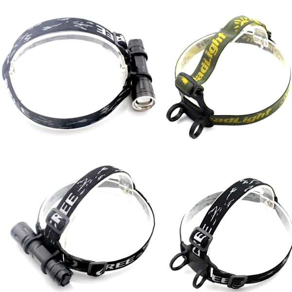 Hodebånd Hodebelte Hode Stoppfeste Holder For frontlys Flashl Black