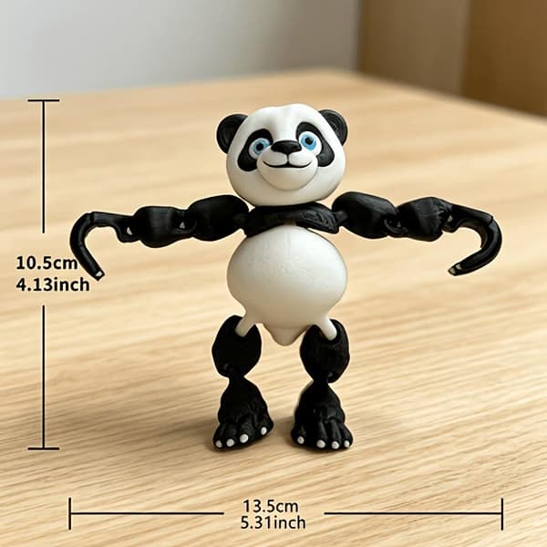 3D-tulostussimulaatio Panda-lelupatsas Liikkuva työpöytä O
