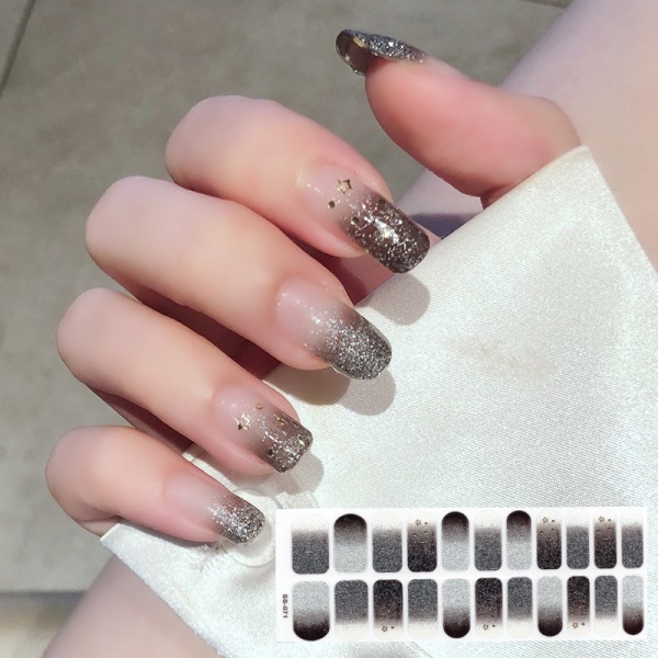 Semi Cured Gel Nail Strips Gel Stickers Wraps For Home-Salon Va 01