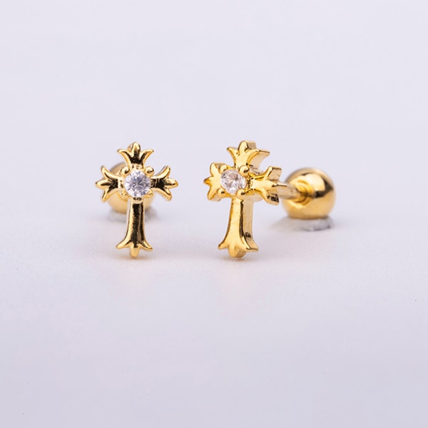 1PC Zircon Cross Ear Bone Nail Gentleness Øreringe Fashion Ear A13