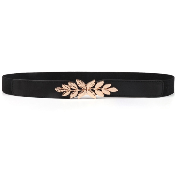 Midjebelte Elastisk Slank Dekorativ Stretchy Hurtigutløser Tight Black