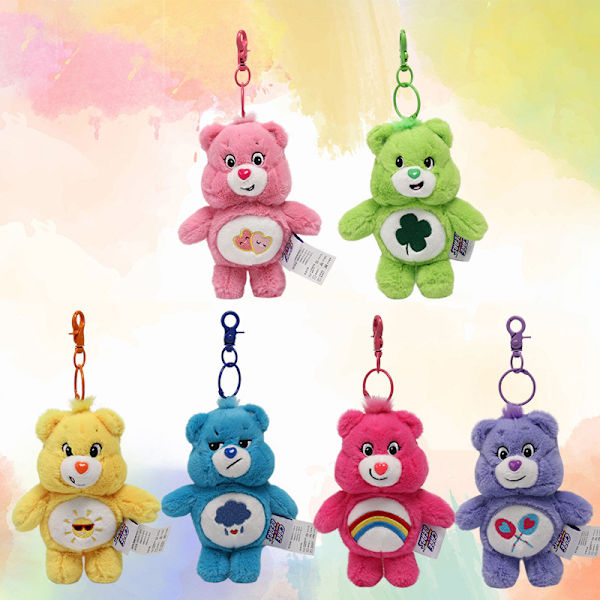 14 cm e Bear Plyschleksak Carebears Rainbow Bear Care Bear Pendant red