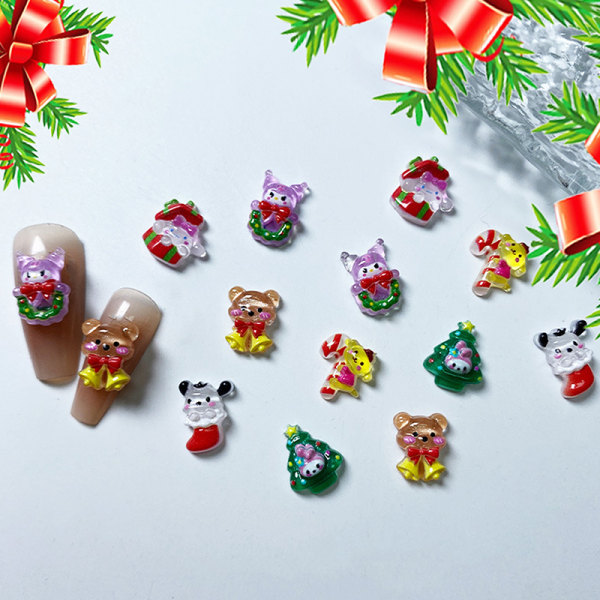 10 stk juletre Nail Art Ornamenter tegneserie Sanrio Decorati 6
