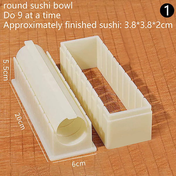 Bärbar DIY Sushi Maker Making Kit Rice Roller Form For Beginn 1