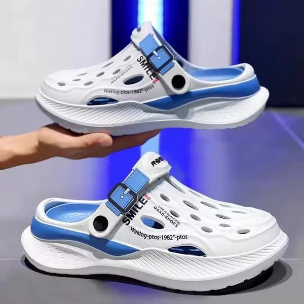 Slip-On Sandaler Flat Hæl Sklisikker Såle Hullsko Lette A2