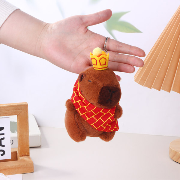 Capybara-avaimenperä pehmo-nukkelelut vesi marsu avaimenperä Monk