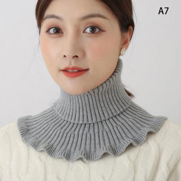 Varm stickad krage ylle dam turtleneck stickad False Col A7