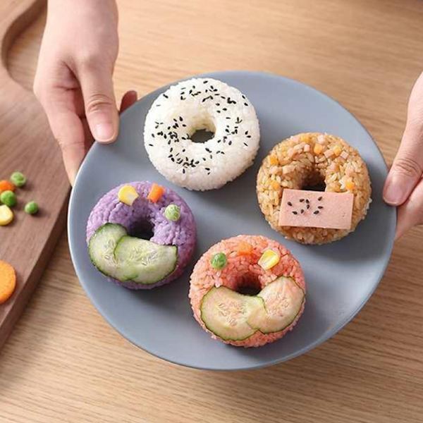 2 STK Creative Sushi Donut Shape Maker Rice Ball Form Home Non-S