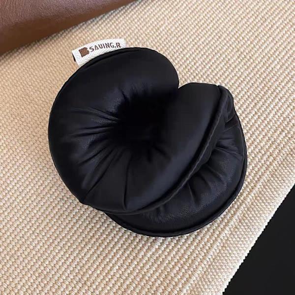 Sponge Sleep Elastisk Hårelastik Hårscrunchies Til Kvinder Black