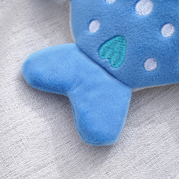 e Cartoon Whale Shark Myntväska Plysch Myntväska Key Earphone Or Blue