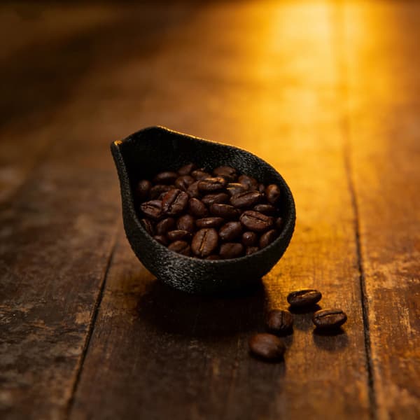 Kaffebönsdoseringskopp och teförvaringsbricka A4