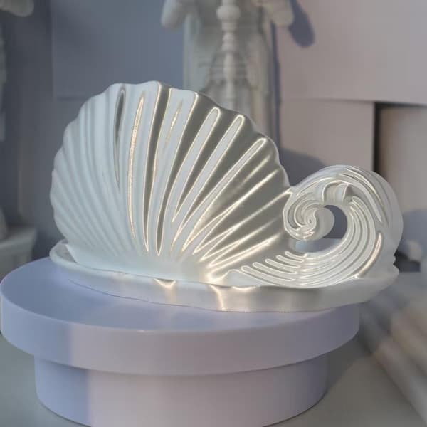 Ocean Wave Muslingformet Smykkeopbevaringsbakke Stilfuldt Tilbehør