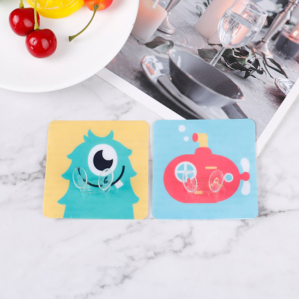 Sarjakuva Pistokekoukku Seinä Itseliimautuva Säilytys Virtajohto Kiinnike 1pc random color