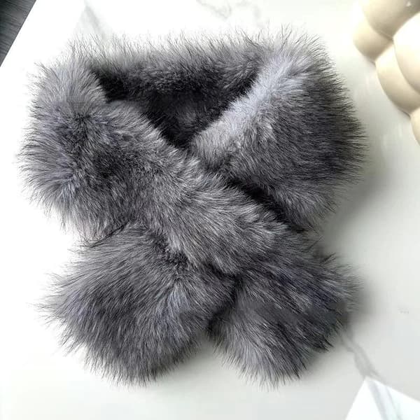 Pälslång halsduk Mjuk plyschpälsdekor Vinter Fluffig Varm Halsduk T A2