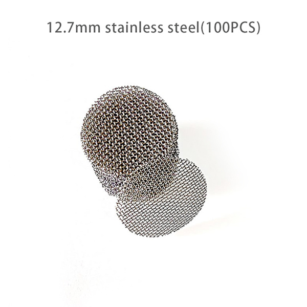 100 stk Rustfritt stål Sølv s Filter Pipe s Pipe s 12.7mm stainless steel