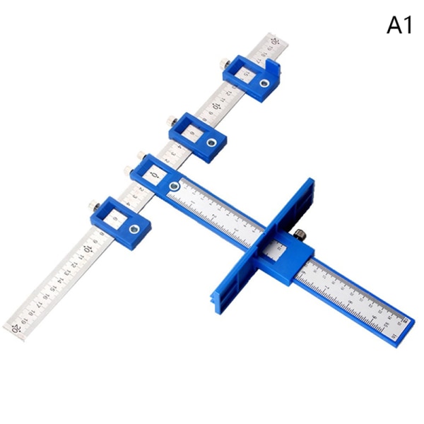 Puuntyöstöpora Punch Locator Jig Drill Guide Kaapin kahva blue