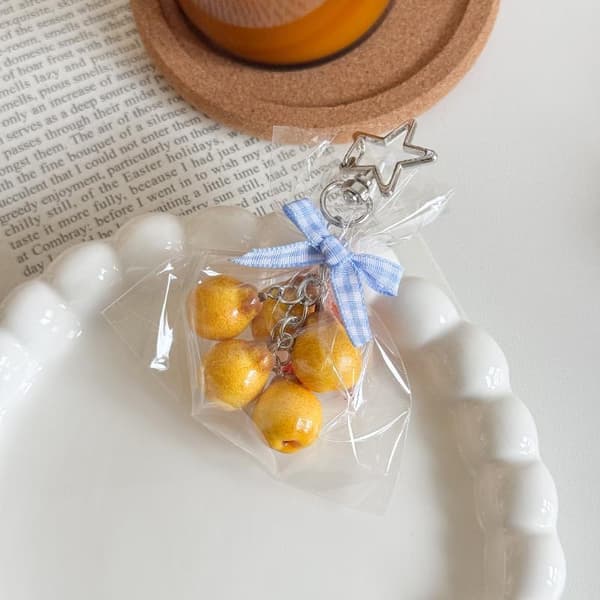 Kreativ Mini Ananas Vedhæng Nøglering Simulation Frugt Design A2