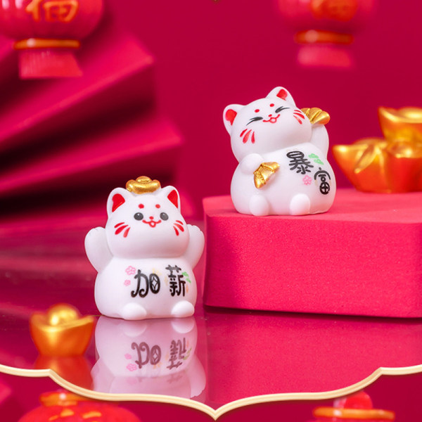 Miniature og Lucky Cat figurer Micro Landscape Resin Ornament 3