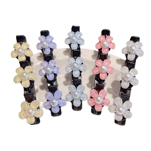 Flower Sparkling Crystal Butterfly punottu hiusklipsit Nelilehtinen 4