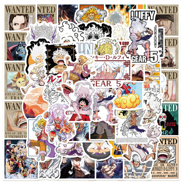 50/100 st Anime Luffy Gear 5 One Piece Graffiti Stickers Laptop A2