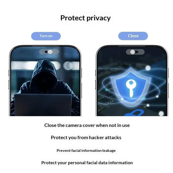 Ultratunn Transparent Skjutbar Webbkameraskydd för Galaxy Pix A2