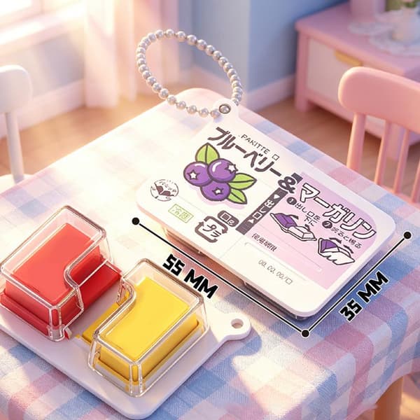 Mini Jam Snap Fidget Leker - Tema Realistisk Syltetøy-Tema Nøkkelring A1
