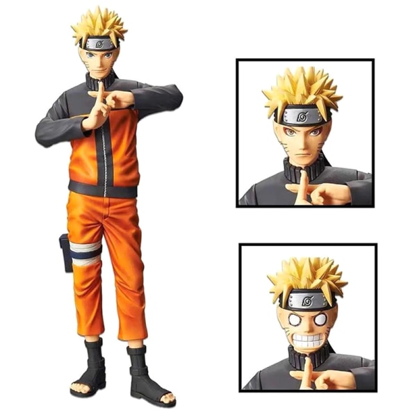 1Pc 27cm Anime Naruto Uzumaki Face Changer Naruto PVC Action Fi