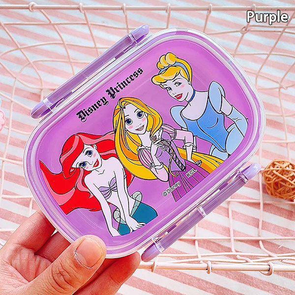 Lunch Box Barne tegneserie Bento Box Mikrobølge Snack Inneholder Purple