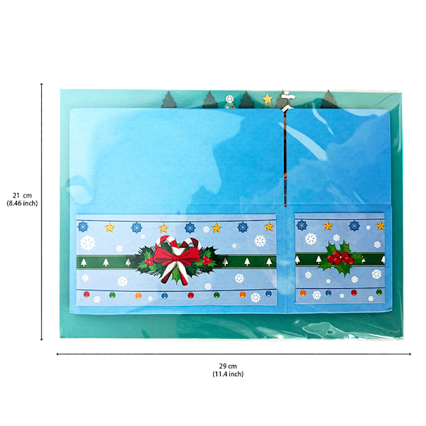 Vikbart Julhälsningskort Festligt Hälsningskort 3d Julblomma G