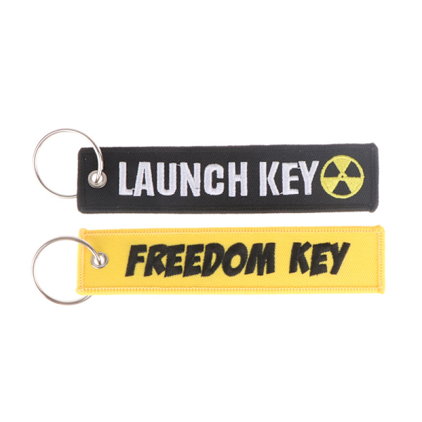 1 kpl Freedom Key Laugh Key raidallinen kirjonta avaimenperä koru K LAUCH KEY