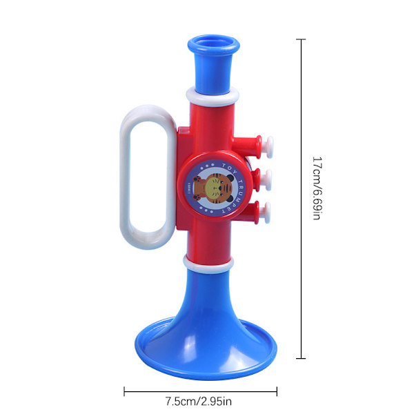 17 cm blåsande trumpetröst som byter visselhornsleksaker Musical P 1PC Random Color